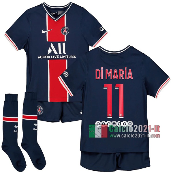 Calcio2021-It: La Nuove Prima Maglia Psg Paris Saint Germain Di María #11 Bambino 2020-2021